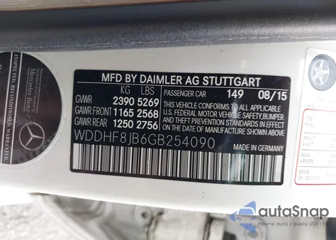 2016 Mercedes-Benz E 350 4Matic z USA, uszkodzony, nr VIN WDDHF8JB6GB254090